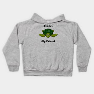 Shello My Friend Sea Turtle Kids Hoodie